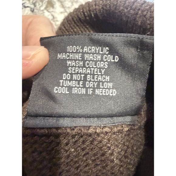Vintage South Pole Turtleneck Sweater Mens Med Brown Skate Hip Hop Y2K - Picture 8 of 10